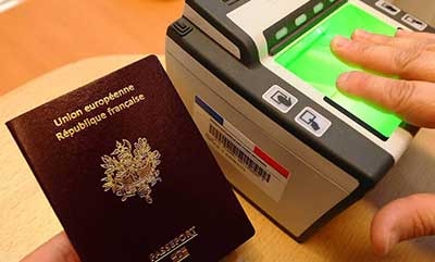 Prise empreinte biométrique visa
